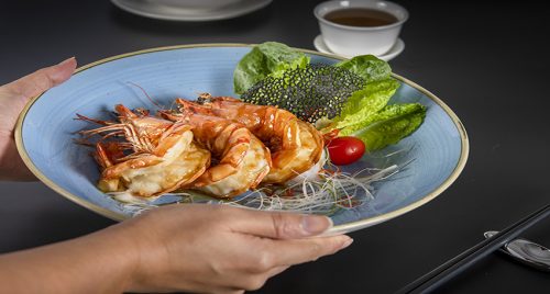 Wah Lok Dish of the Month Pan Fired King Tiger Prawns - TRAVELINDEX
